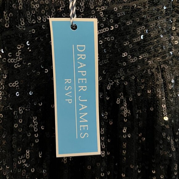 Women's Draper James V-Neck Black Sequin Dress - Picture 6 of 6